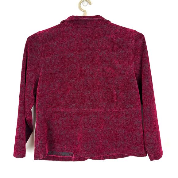 Habitat Jacket Large Red Textured Chenille art to wear artsy - Picture 5 of 8